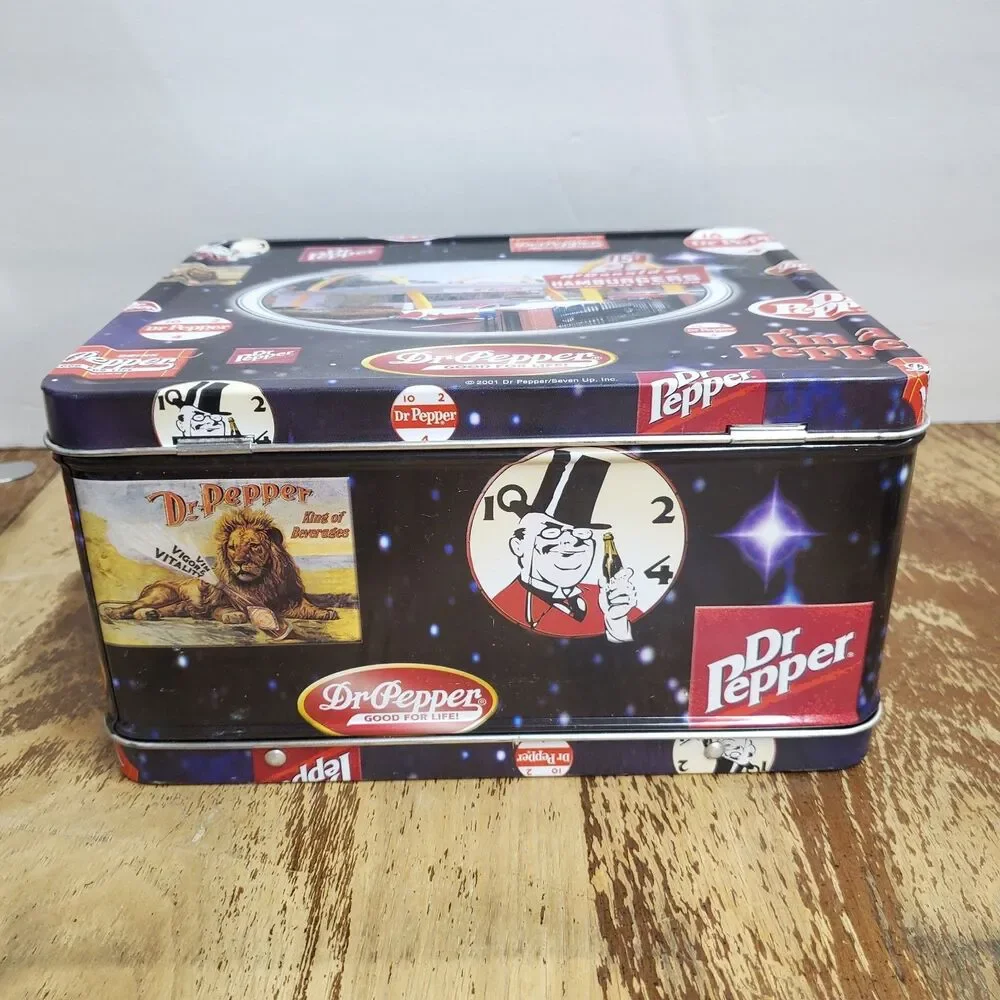 Vintage 2001 Dr Pepper McDonald's Metal Lunchbox Collectible Advertising Tin Box